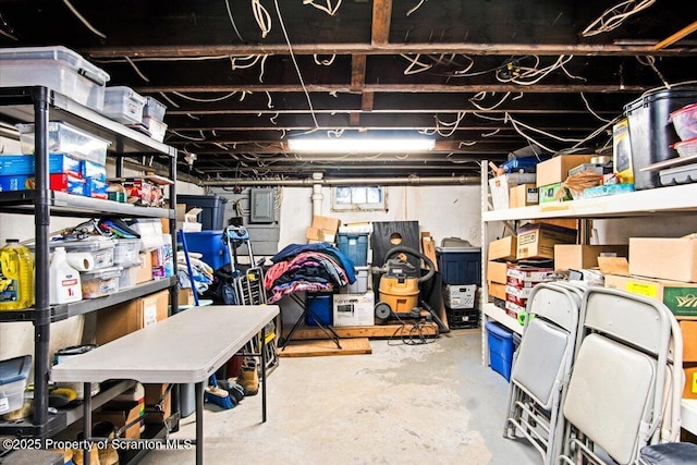 storage area with electric panel