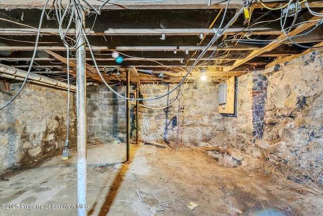 205 Lackawanna Ave, Duryea, PA 18642 - unfinished below grade area featuring electric panel