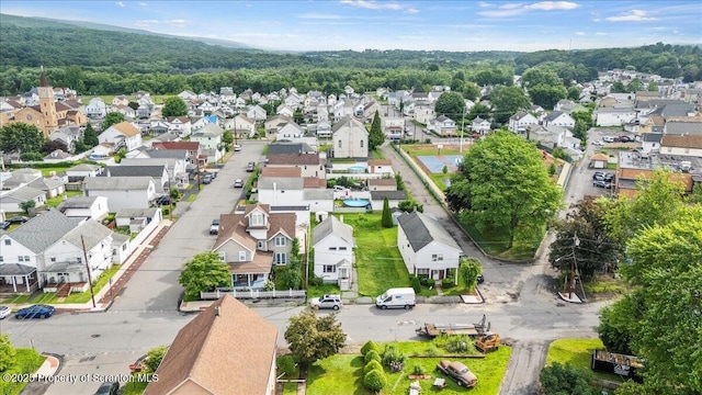 205 Lackawanna Ave, Duryea, PA 18642 - aerial perspective of suburban area with a heavily wooded area