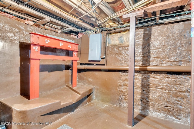 50 Humphrey St Unit 50-51, Old Forge, PA 18518 - unfinished basement featuring electric panel