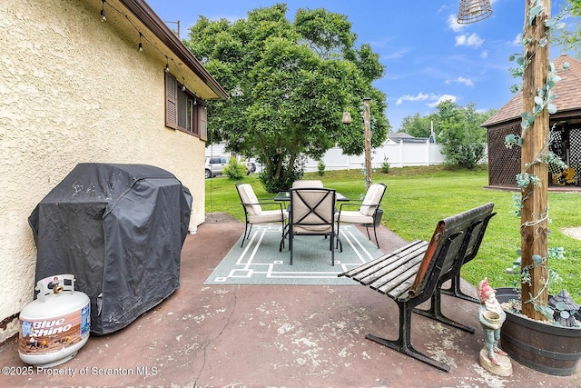 50 Humphrey St Unit 50-51, Old Forge, PA 18518 - view of patio featuring grilling area and outdoor dining space