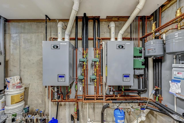 utilities featuring tankless water heater