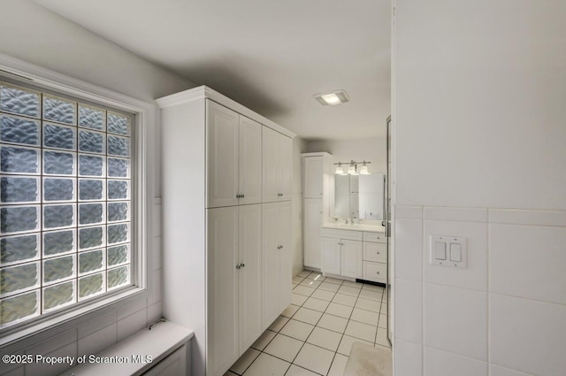 212 Lake Scranton Rd, Scranton, PA 18505 - bathroom with vanity, healthy amount of natural light, and tile patterned flooring
