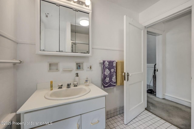 212 Lake Scranton Rd, Scranton, PA 18505 - bathroom with vanity and tile patterned floors
