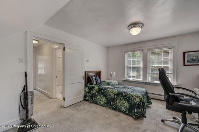 212 Lake Scranton Rd, Scranton, PA 18505 - carpeted bedroom featuring an office area and baseboard heating