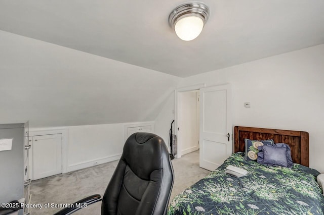 212 Lake Scranton Rd, Scranton, PA 18505 - bedroom featuring light carpet and vaulted ceiling