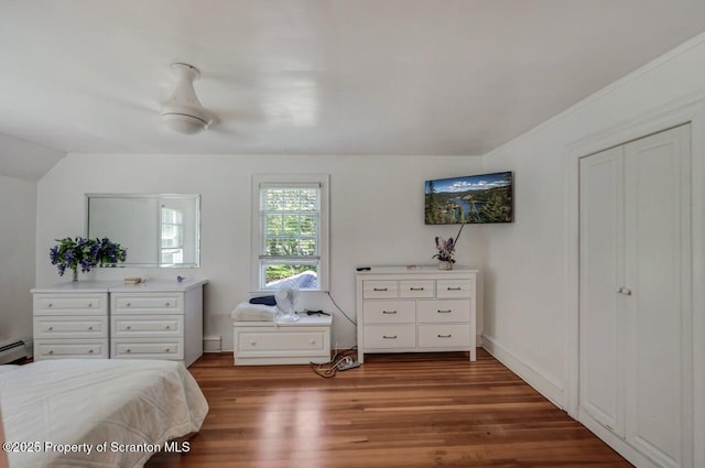 212 Lake Scranton Rd, Scranton, PA 18505 - bedroom with wood finished floors and a baseboard radiator