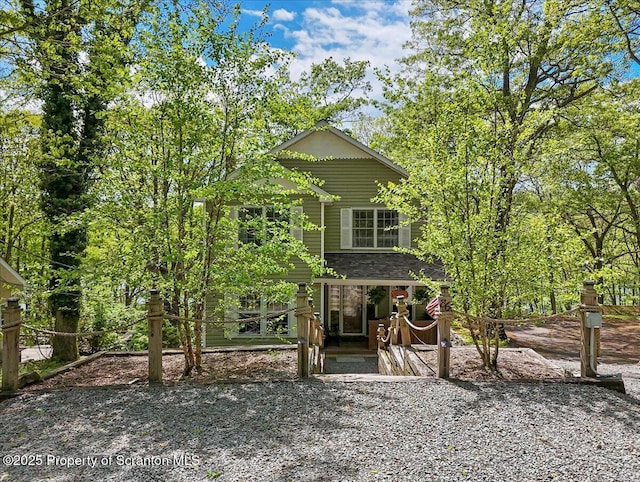 86 Paupack Point Rd, Hawley, PA 18428 - view of front of house with a porch