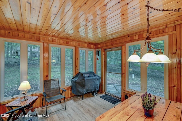 view of sunroom