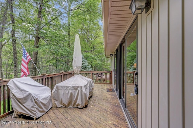 view of wooden deck