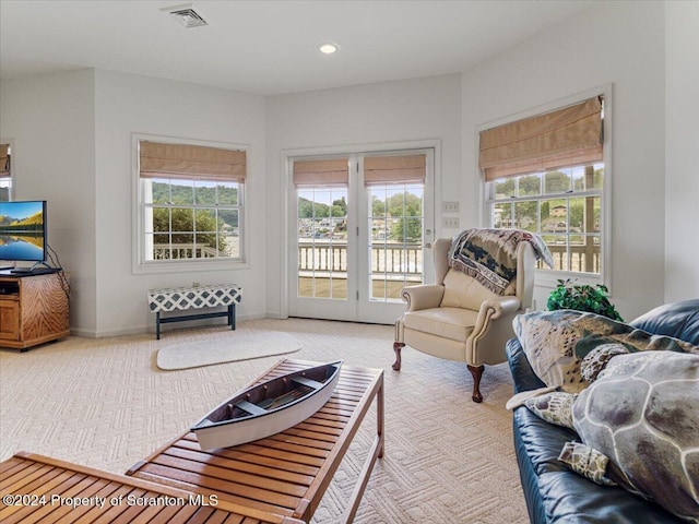 view of carpeted living room