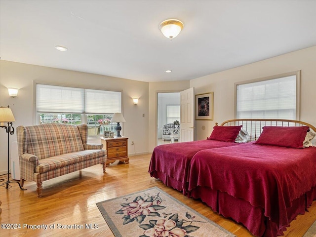 bedroom featuring hardwood / wood-style flooring