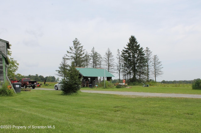 view of home's community with a lawn