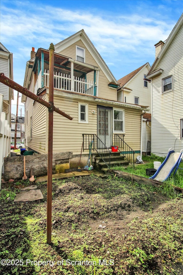 228 Pittston Ave, Scranton, PA 18505 - rear view of house with entry steps