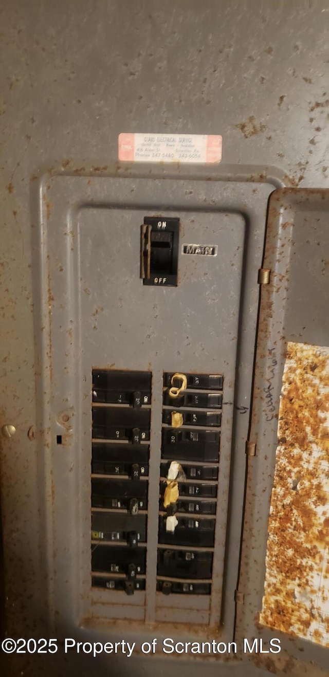 911 Prince St, Taylor, PA 18517 - utility room with electric panel
