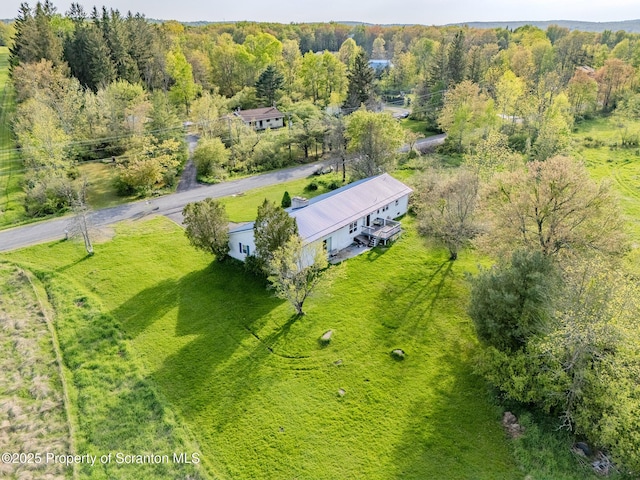 505 Yedinak Ln, Madison Twp, PA 18444 - view from above of property with a forest