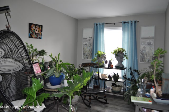 interior space featuring hardwood / wood-style floors