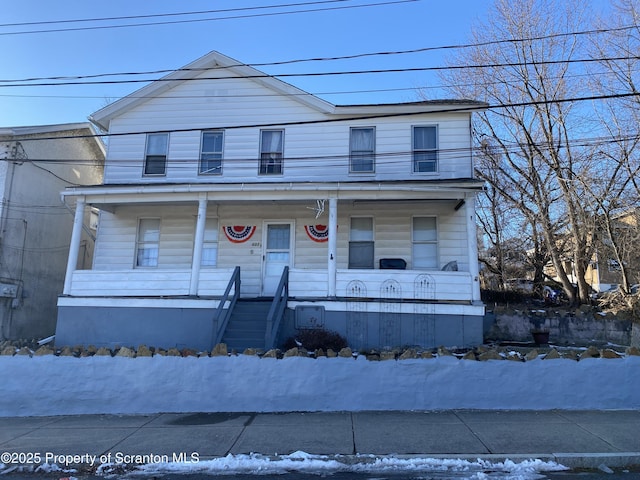 view of front of home with a porch