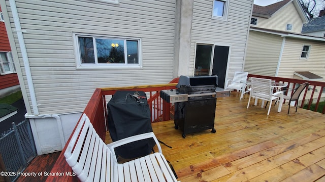 deck with grilling area