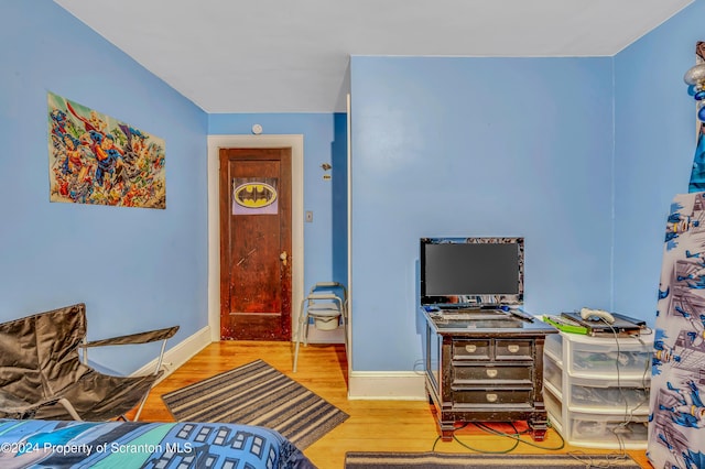 bedroom featuring hardwood / wood-style floors