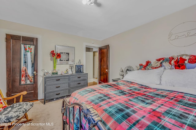 view of carpeted bedroom