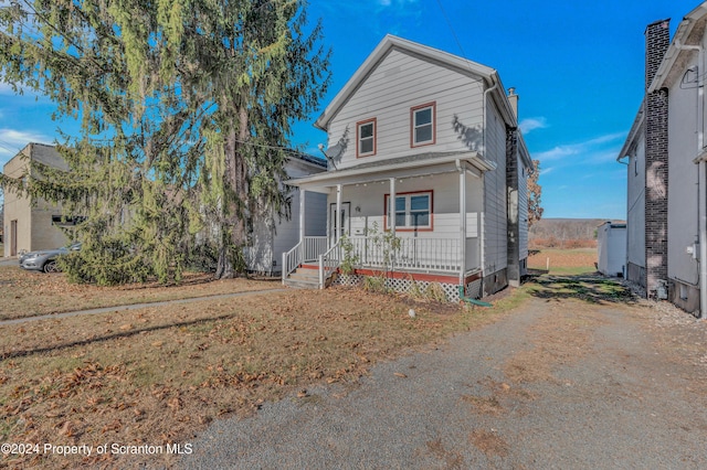 view of front property with a porch