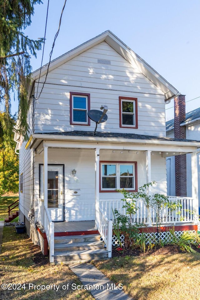 bungalow featuring covered porch