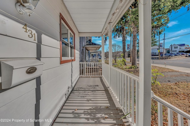 exterior space with covered porch