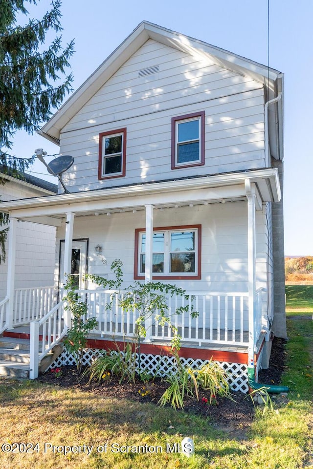 view of front of house with a porch