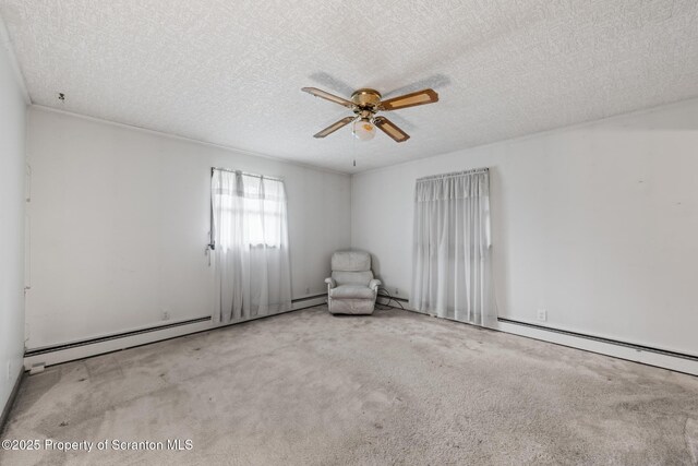5 Patti Ann Dr, Scott Twp, PA 18433 - carpeted spare room featuring ceiling fan and a textured ceiling