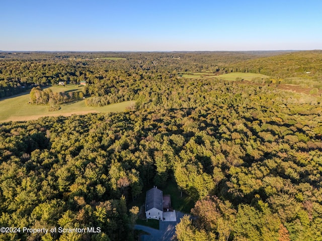 bird's eye view with a rural view