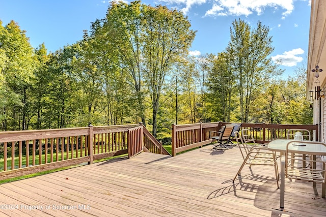 view of wooden deck