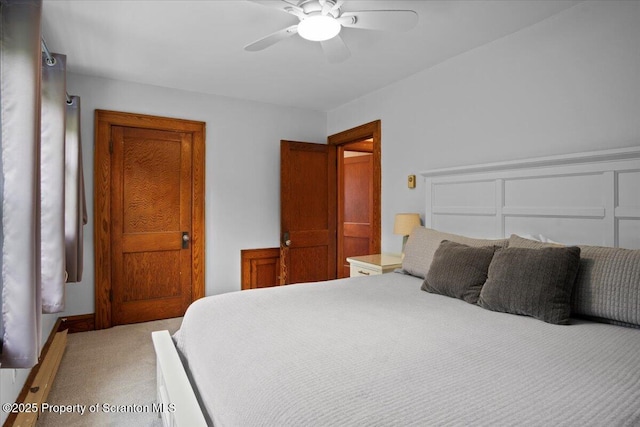 820 Cherry St, Scranton, PA 18505 - bedroom with light colored carpet and ceiling fan