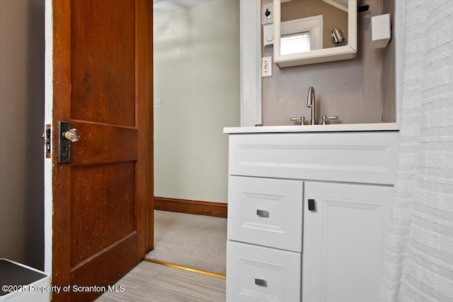 820 Cherry St, Scranton, PA 18505 - bathroom featuring vanity and baseboards