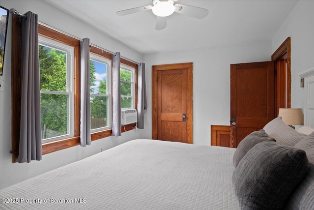 820 Cherry St, Scranton, PA 18505 - bedroom featuring ceiling fan and cooling unit