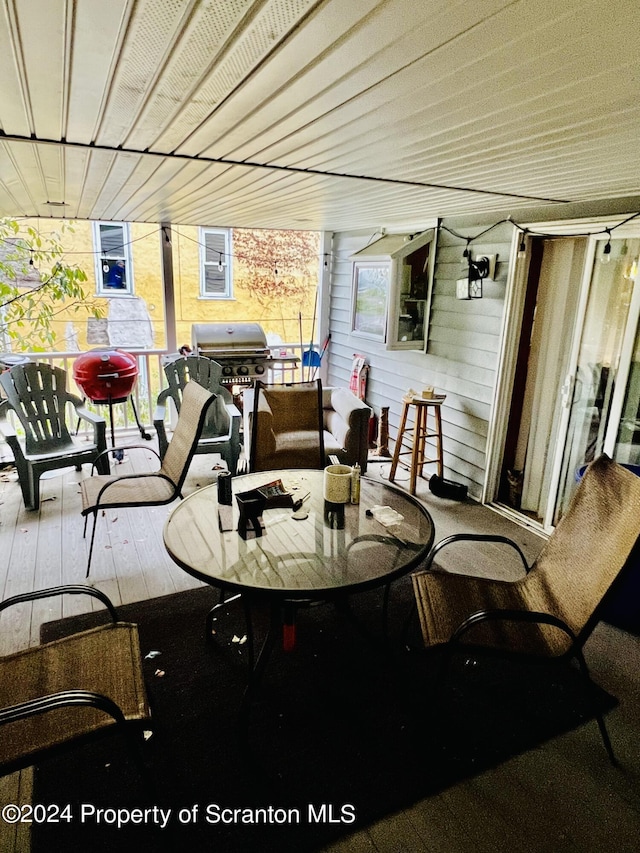 view of patio / terrace with a grill