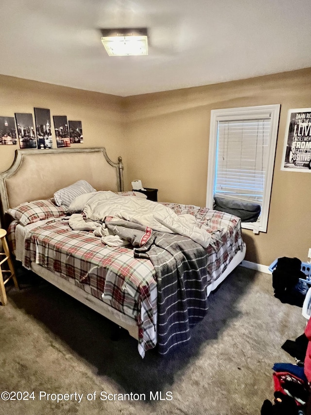 bedroom featuring carpet