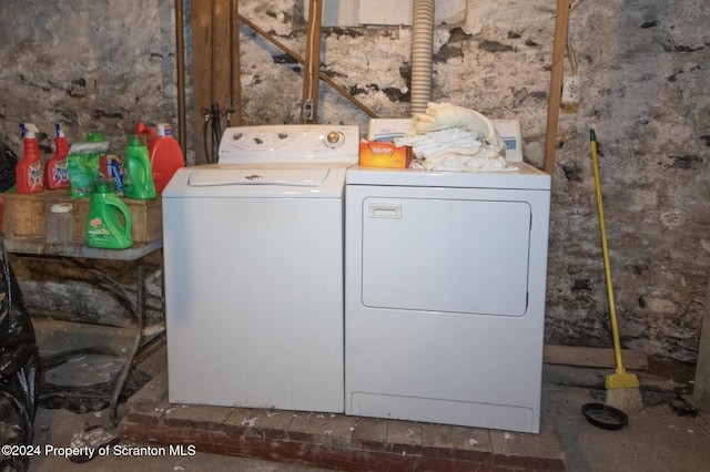 laundry area featuring separate washer and dryer