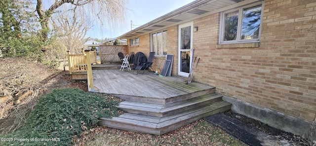 view of wooden terrace