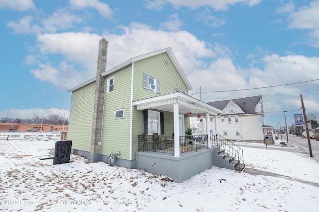 exterior space featuring a porch