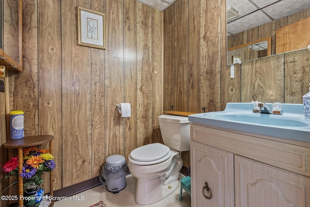 934 W Market St, Scranton, PA 18508 - bathroom with wood walls and vanity