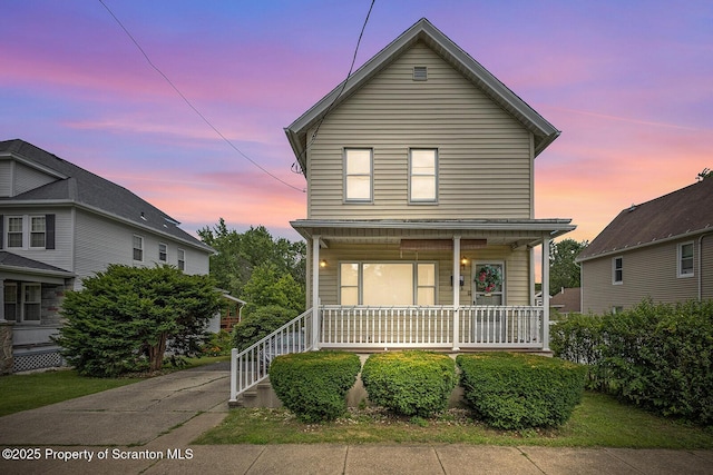 934 W Market St, Scranton, PA 18508 - view of front facade featuring covered porch
