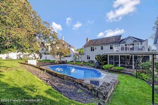 1107 Richmont St, Scranton, PA 18509 - view of pool with a sunroom and a patio
