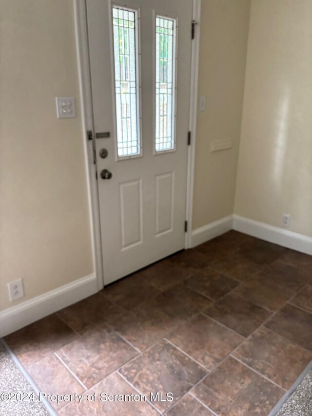entryway with baseboards