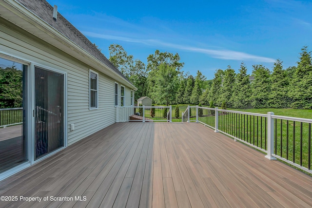 98 Electric St Unit L 1, Clarks Summit, PA 18411 - wooden terrace with a yard