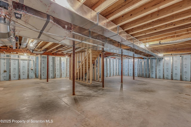 98 Electric St Unit L 1, Clarks Summit, PA 18411 - unfinished basement featuring stairs