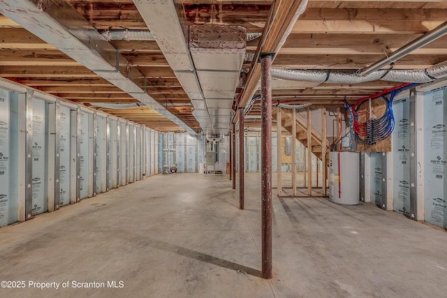 98 Electric St Unit L 1, Clarks Summit, PA 18411 - unfinished below grade area featuring electric water heater