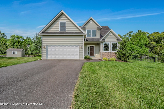 98 Electric St Unit L 1, Clarks Summit, PA 18411 - traditional-style home with asphalt driveway, an attached garage, and a shingled roof
