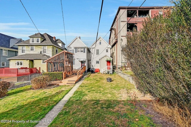 exterior space with a wooden deck