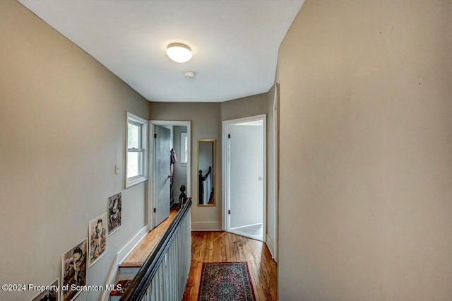 hallway featuring hardwood / wood-style floors